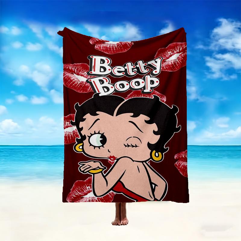 1pc Comfortable Home Print Throw Blanket, Betty Boop Blanket For Bed and Sofa Use, Special Present For Family