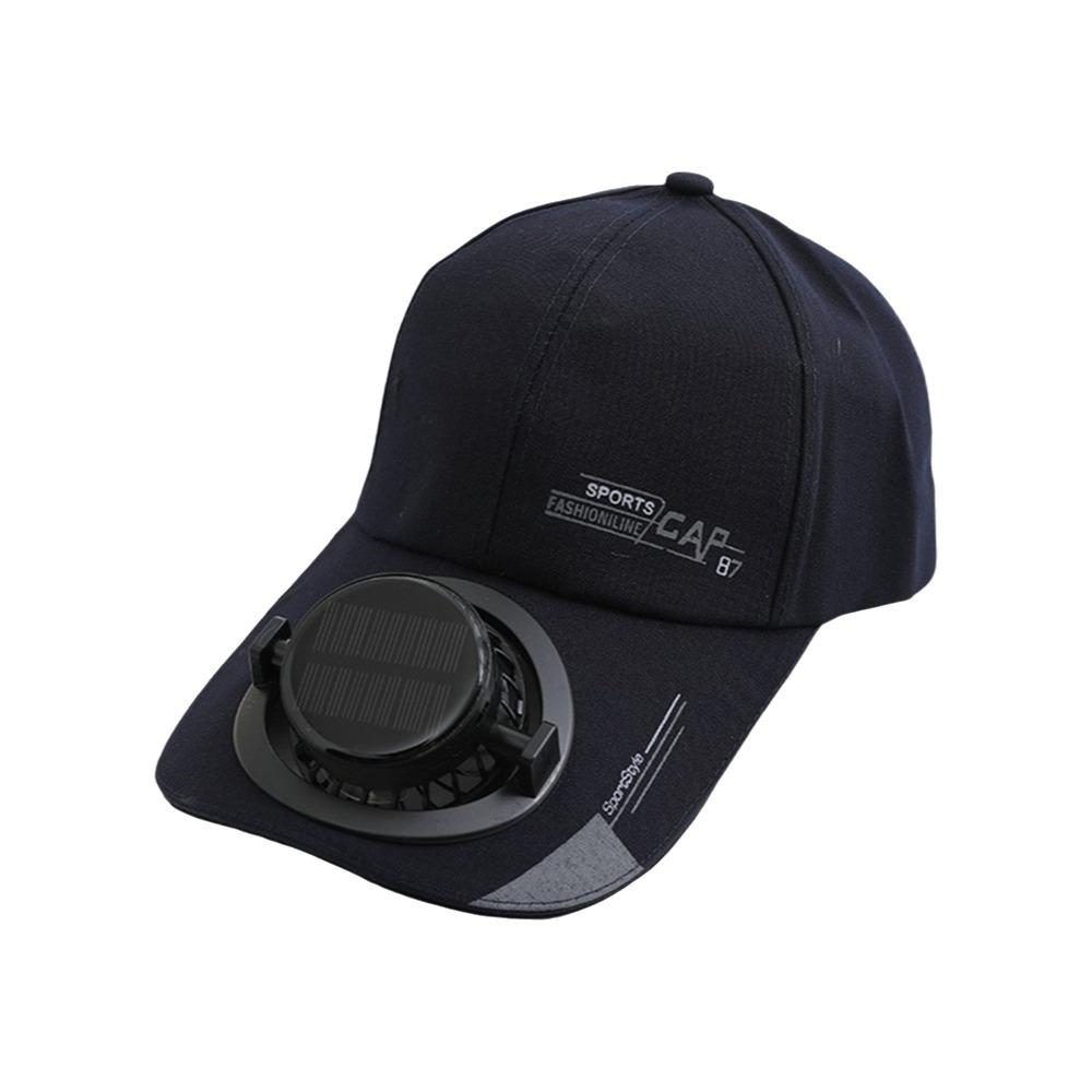 

Sunshade Baseball Cap Breathable Men Sun Hat New Solar Fan Hat Outdoor темно-синий
