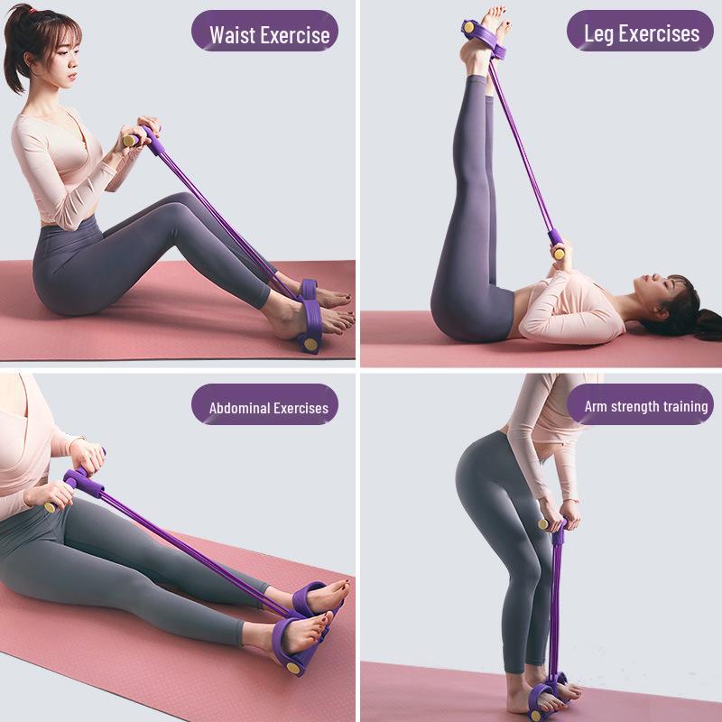Women's Yoga Resistance Band: Pedal, Leg, and Back Workout for Home Fitness & Weight Loss