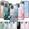 Für Realme 8i Hülle Gehärtetes Glas Harte Klare Handyhülle Für OPPO Realme 8i RMX3151 Realme 7 Pro Mode Marmor Stoßfest Hülle