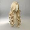 Hot-selling Wig Female Light Gold Long Hair Daily Medium Bangs Big Waves Chemical Fiber Headgear