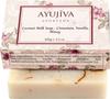 Soap with Coconut Milk, Cinnamon, Vanilla and Honey (100 G), Luxury Classic Coconut Milk Soap with Cinnamon, Vanilla, Honey, Ayujiva Ayurveda