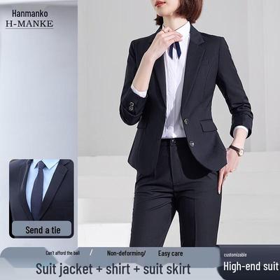 HANMANKE Damen Professionelles Business-Anzug-Set