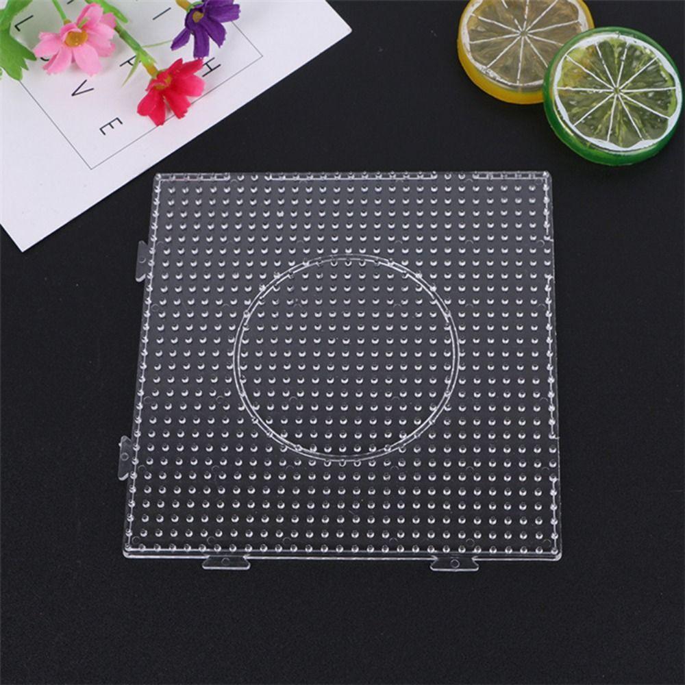 4Pcs 5mm Beads Fuse Beads Pegboards DIY Melting Beads Boards Perler Beads Boards Educational Toys