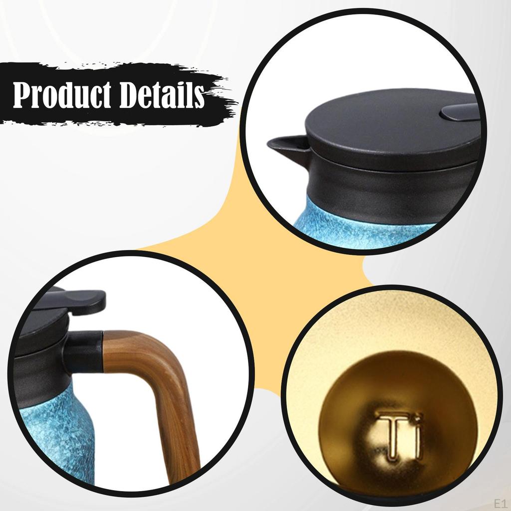 Stainless Steel Thermal Carafe Water Bottle Compact Portable Insulated Insulation Teapot