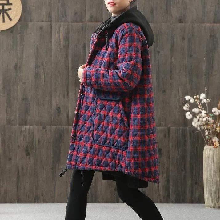 Plus Size Cotton-padded Coat Women's Winter Clothes Mid-length Jacket Women's Autumn and Winter Literary Retro Loose Thick Cotton-padded Coat