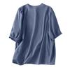 Women Fashion Casual Tops Solid Color Shirts Round Neck Pullover T Shirts
