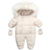 0-24M Newborn Baby Girl Clothes Winter Cotton Baby Romper With Gloves Children's Jumpsuit Hooded Plus Velvet Infant Clothing Set