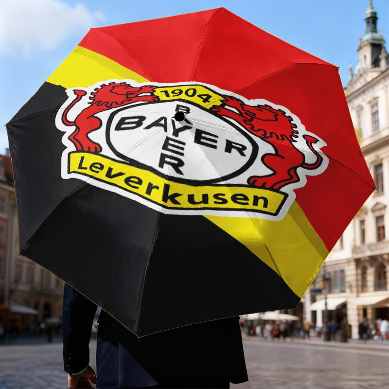 1PC Bayer Football Club Printed Umbrella Folding Umbrella, Automatic Umbrella 8-Frame for Travel, Camping Fan Gifts Christmas Gifts