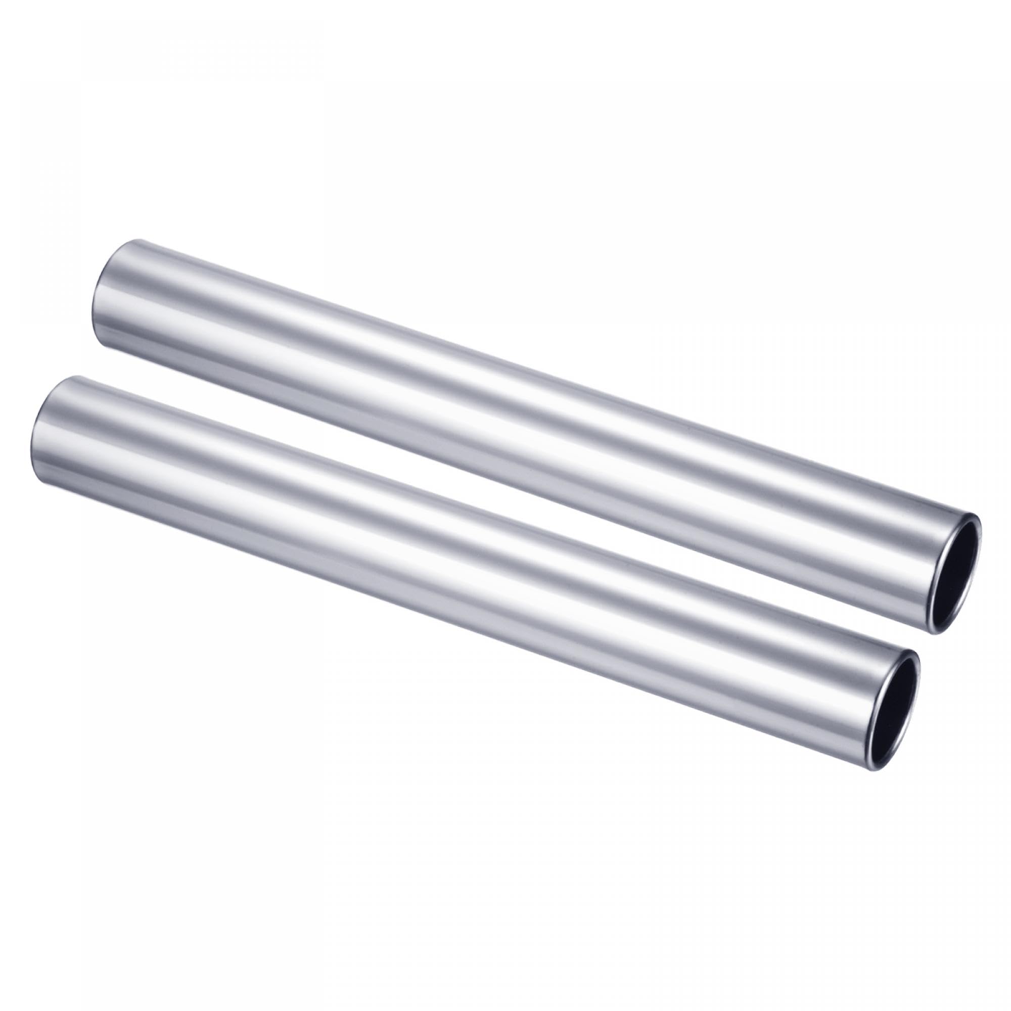 PATIKIL Relay Track Baton, 2 Pieces, Aluminum Alloy Tube, Field Running Stick, Outdoor Track and Field, Sports Game Tool, Silver