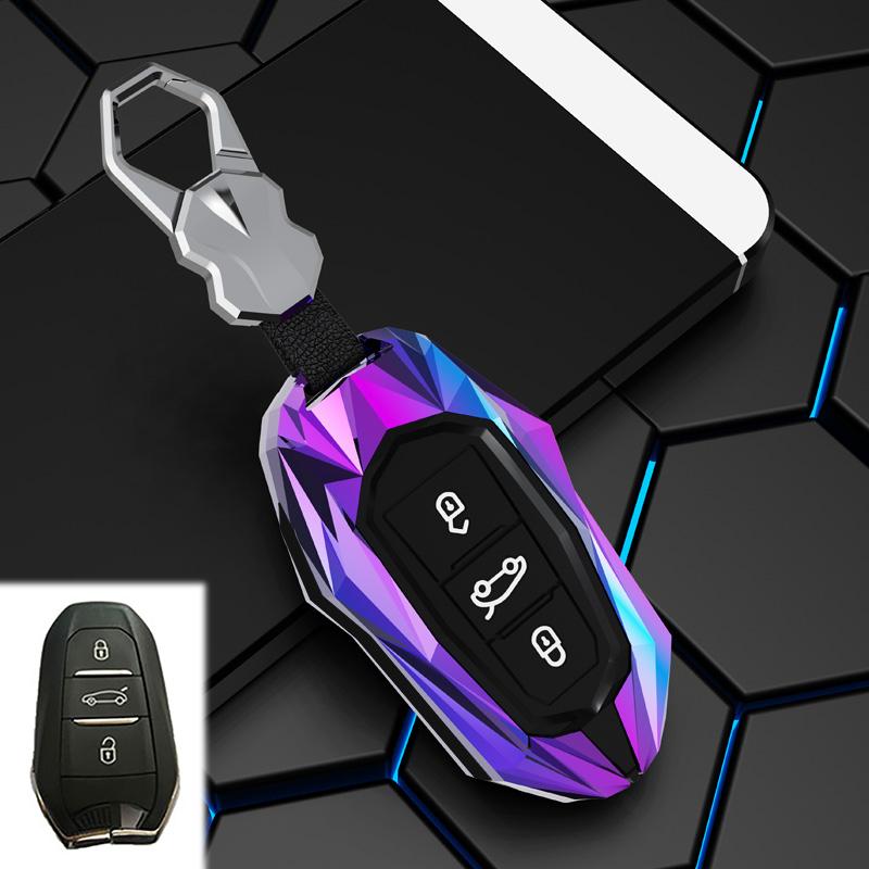 New Zinc Alloy Car Key Case Cover Shell for Peugeot 208 307 308 408 508 2008 3008 4008 5008 For Citroen C4 C3 C6 CACTUS Keychain