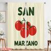 2pcs 2D Flat Printing Party Curtain San Marzano Tomatoes 100% Polyester Fabric Without Electricity Birthday Party for Oversized