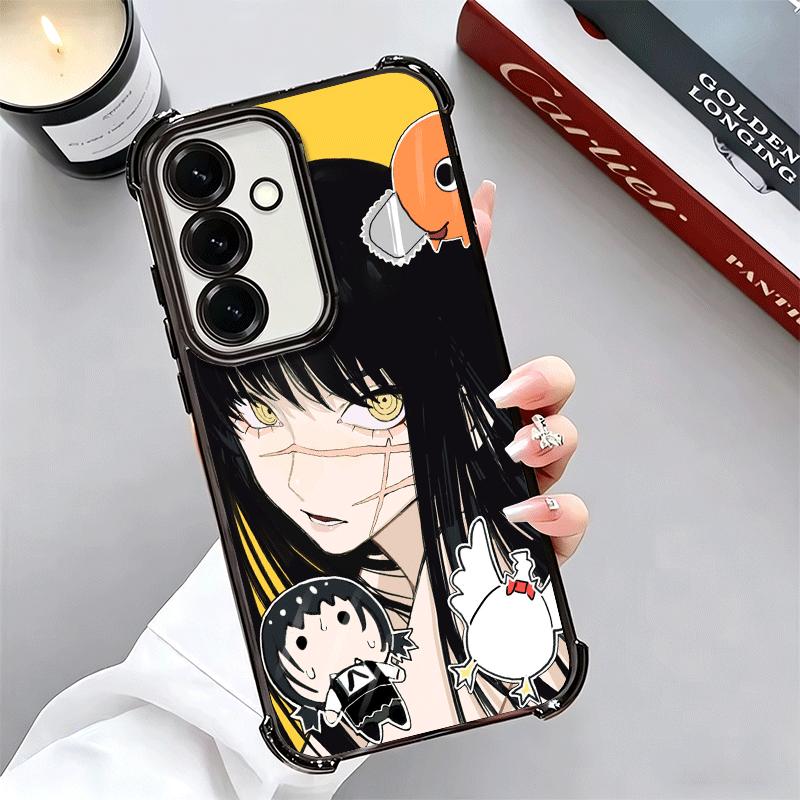 Anime Character Yoru War CSM Plating Phone Case For Samsung A17 A07 A37 A57 A16 A56 A15 A55 A14 A54 A13 A53 A26 A36 A25 A35 A24