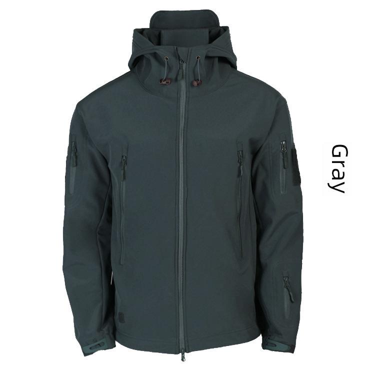 Herren Armee Kampf Softshell Kapuzen Bomberjacke