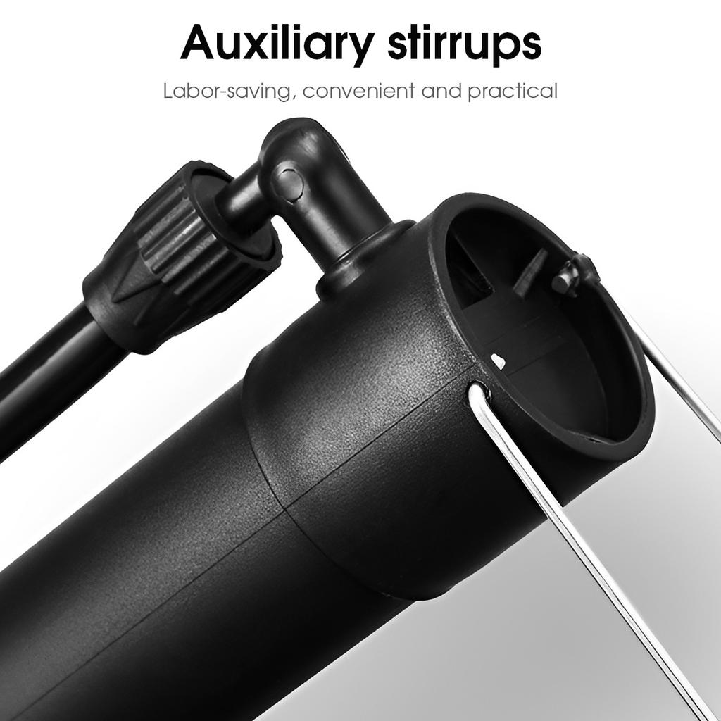 Bike Air Pump Manual Inflator With Gauge High Pressure 120 Psi Bicycle Floor Pump Schrader Valve Balloon Football Tire Inflator