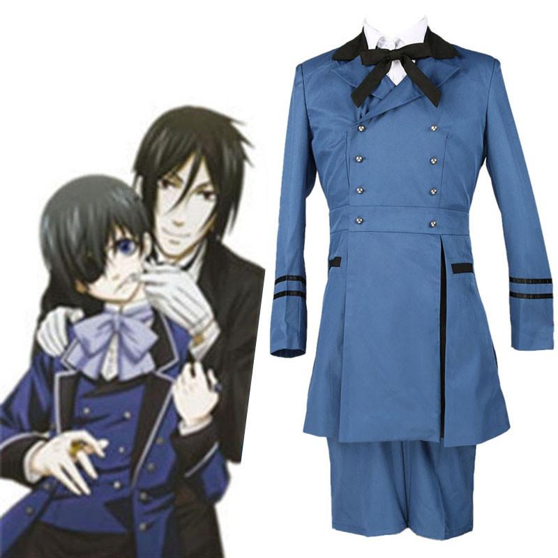 Black Butler Anime Ciel Phantomhive Cosplay Costumes Unisex Fullset Outfits Set