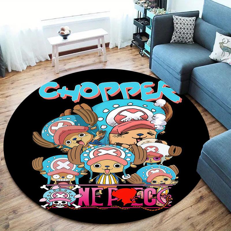 One Piece Tony Tony Chopper Round Area Rug Carpet Rug For Living Room Bedroom Sofa Playroom Decor Nonslip Floor Mat