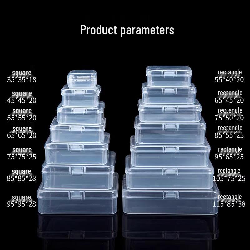 Clear Plastic Mini Storage Box with Lid for Electronic Components, Screws, and Accessories