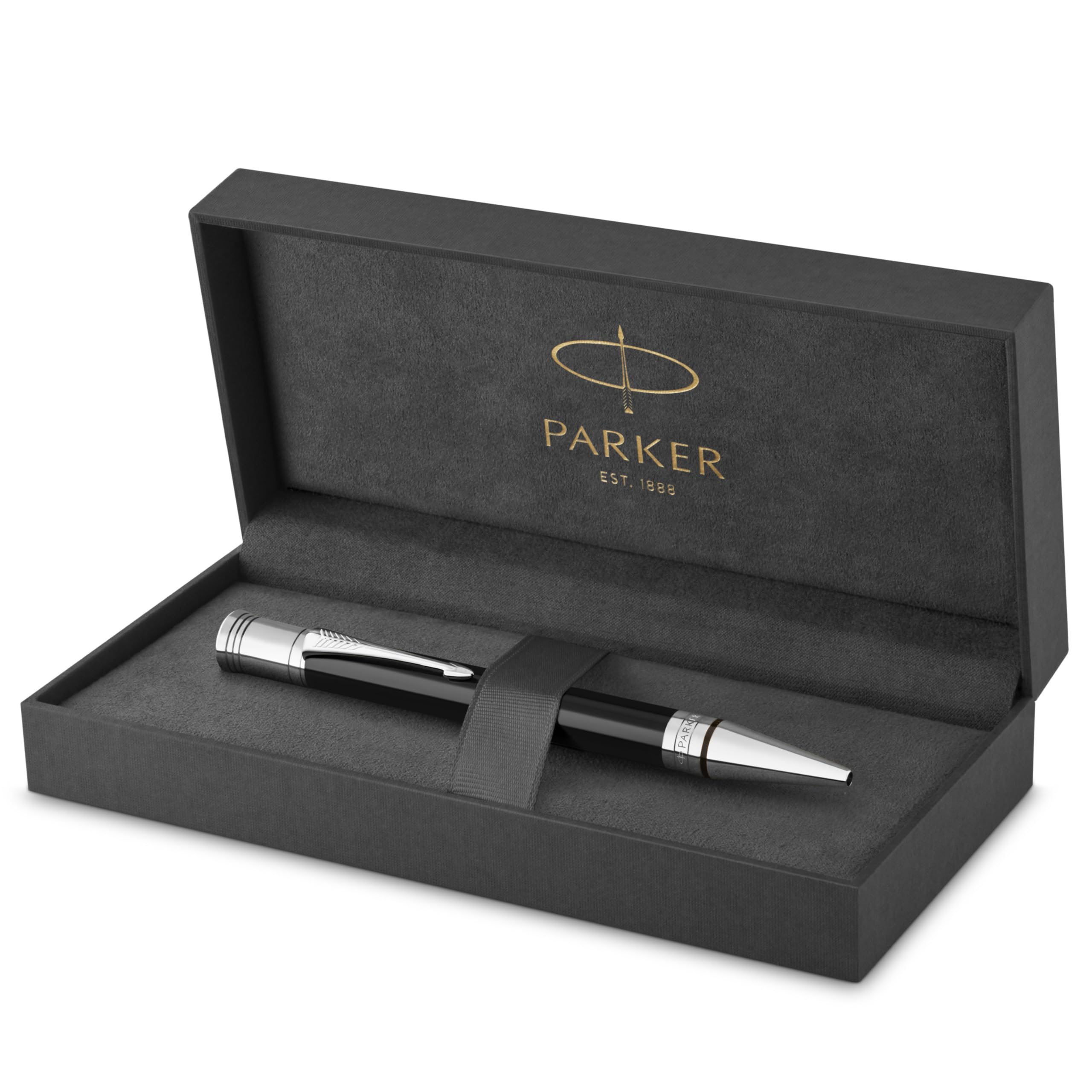 

PARKER Duofold Classic Ballpoint Black Medium Gift Box Official 1931390 Pen, CT, Nib, Oil-Based Ink, Included, Import,