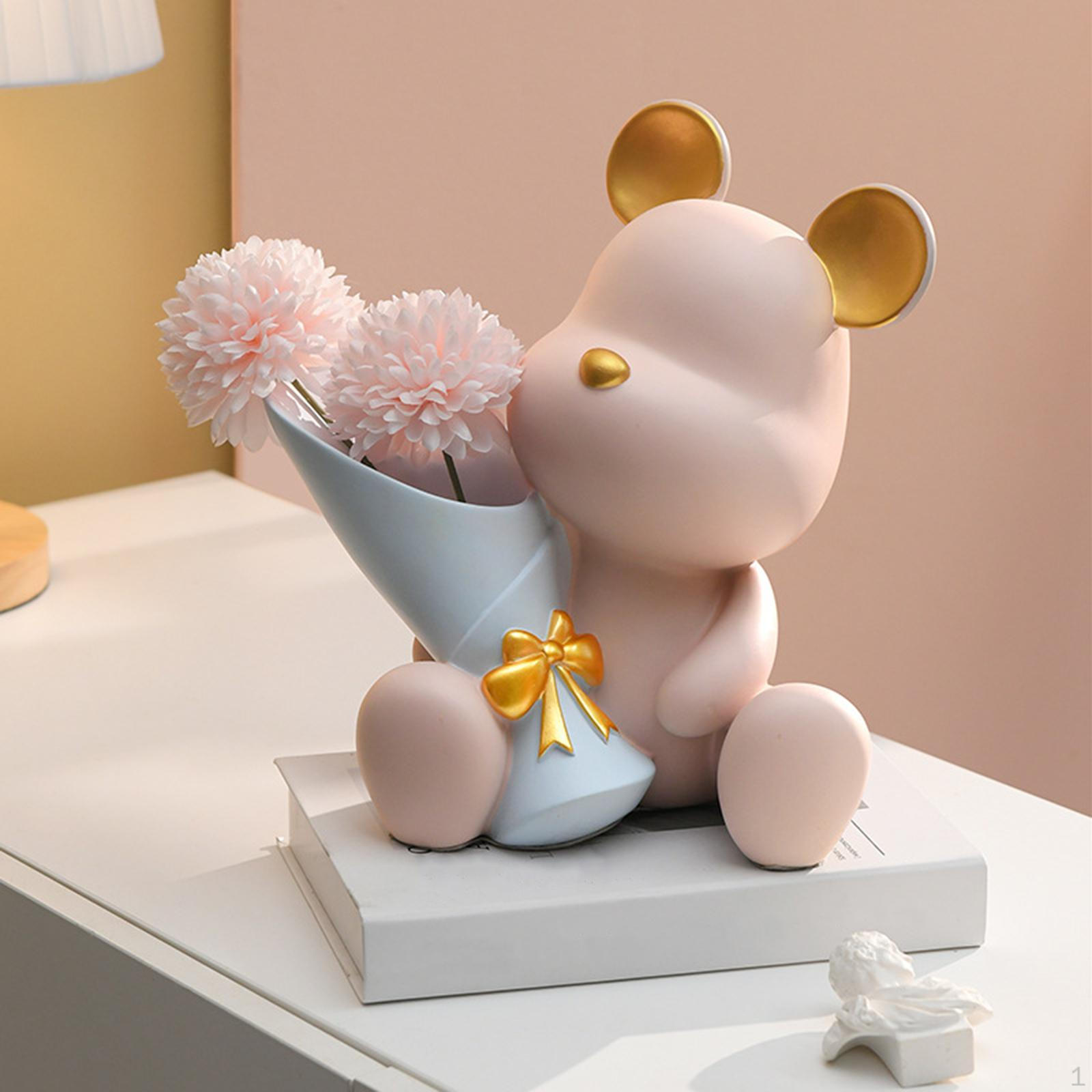 

Фигурка из смолы, скульптура, держатель для цветов, ваза, украшение для свадебного кабинета, ствол ветки, настольный компьютер D#Pink