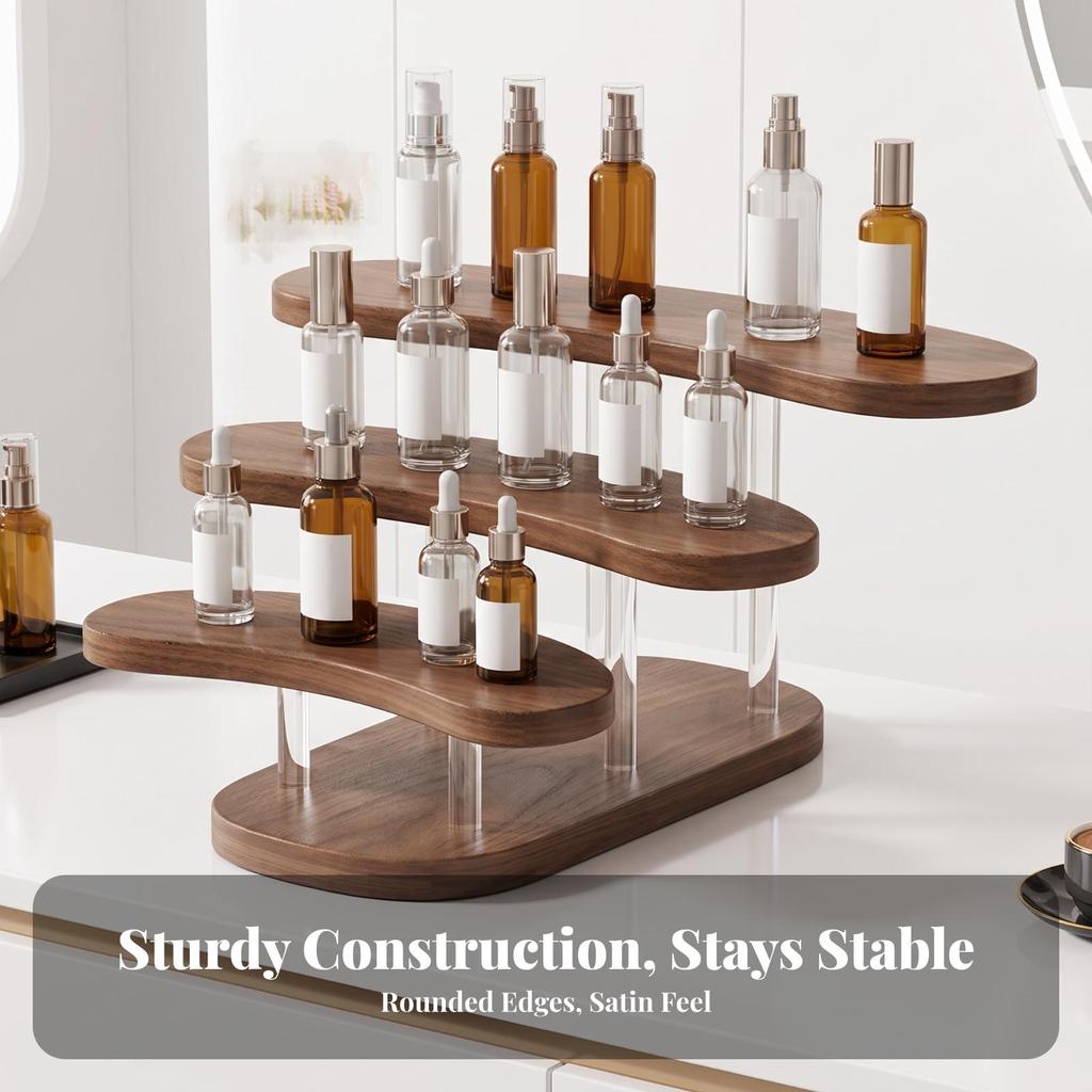 3-Tier Desk Shelf Organizer Compact Office Storage Rack Easy Access