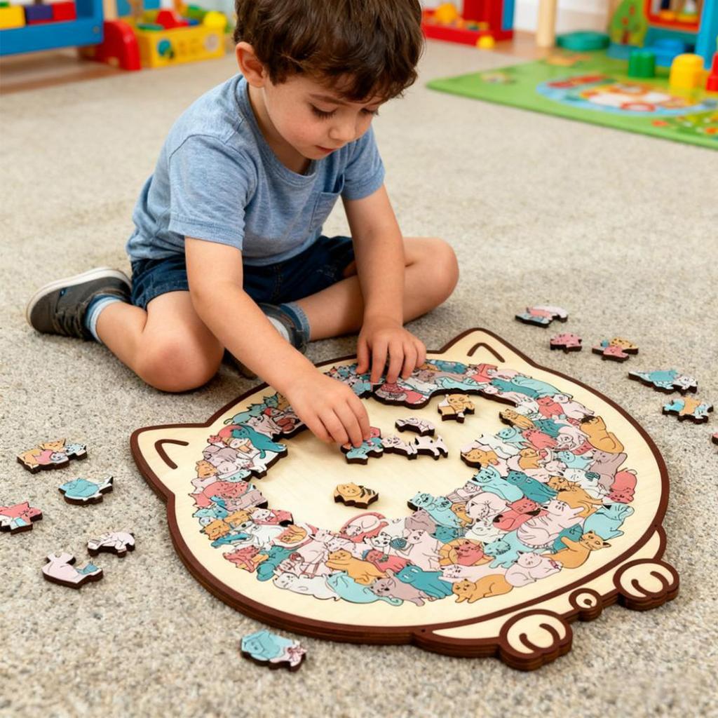Shaped Wooden Puzzle Puzzle Puzzle Toy, A Gift For Children And Friends