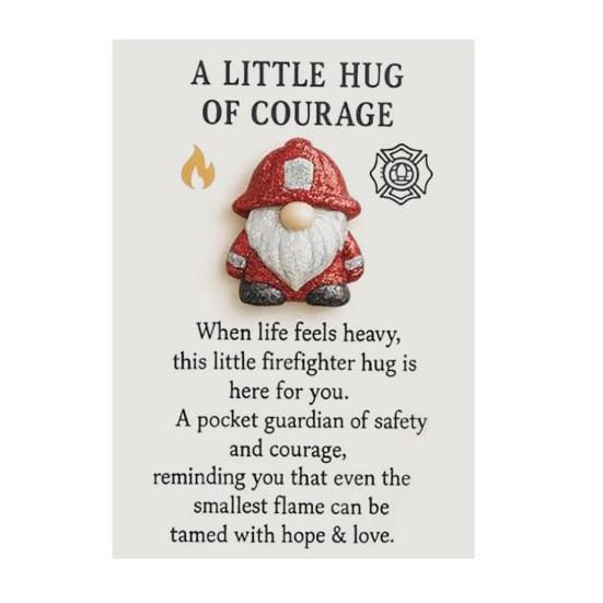 Yousheng Firefighter Pocket Guardian Mini Firefighter Pocket Hug Token A Little Hug of Courage Keepsake Inspirational Gift for Firefighters