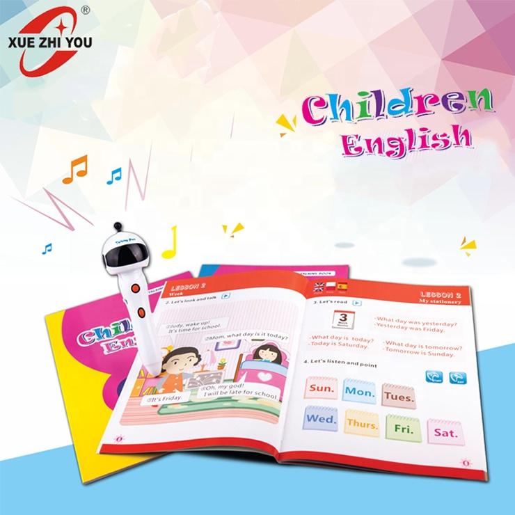 Arabic English French Audio Pen Language Learning Machine Talking Pen Audio Books for Kids Smart Educational Toys белый