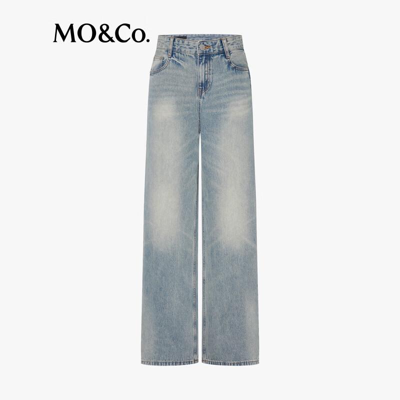 MO&Co. Rhinestone Embellished Straight-Leg Jeans