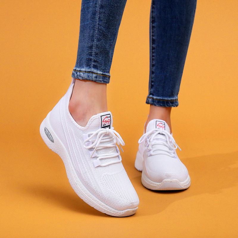 

Женские легкие дышащие вязаные туфли для мам - Мягкая подошва, удобная повседневная обувь на весну/лето 40