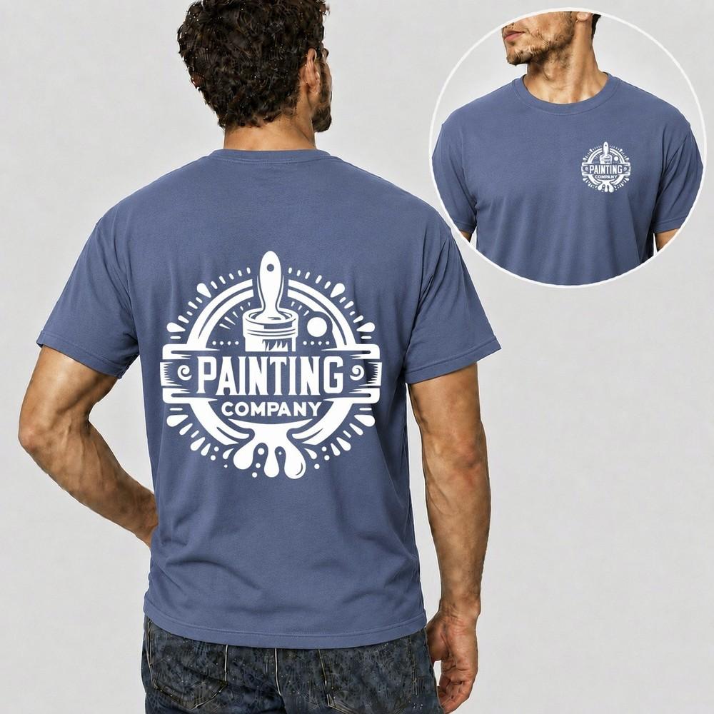 Unisexs Personalised Work T Shirt Custom Company Logo Painter Plumber Mechanic Gift