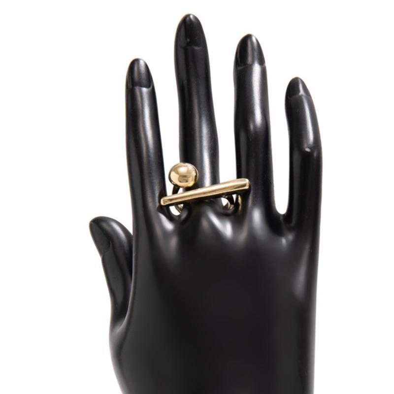 Creative Irregular Geometric Lines Open Ring for Women Men Exaggerated Gold Color Line Adjustable Couple Finger Ring Jewelry