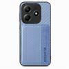 For Xiaomi Redmi Note 14 5G Case RFID Blocking Carbon Fiber Leather Phone Back Cover with Card Holder