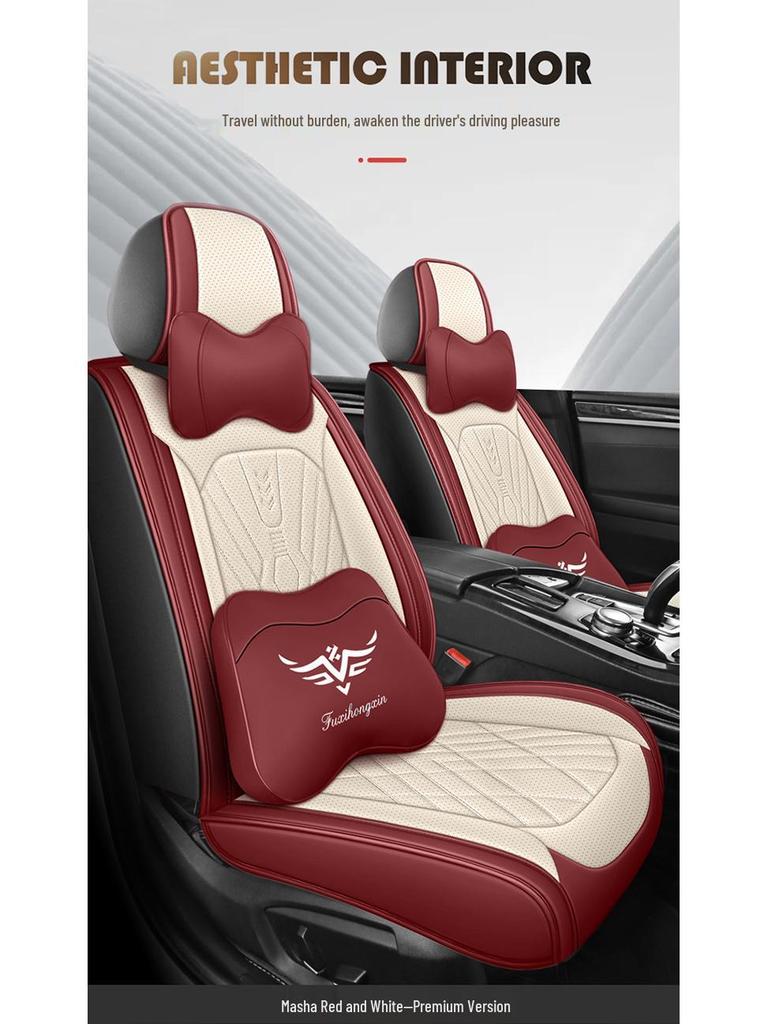 Universal Leather Car Seat Cushion: Durable, Full Wrap, All-Season Cover for Small Cars, SUVs, and Sedans