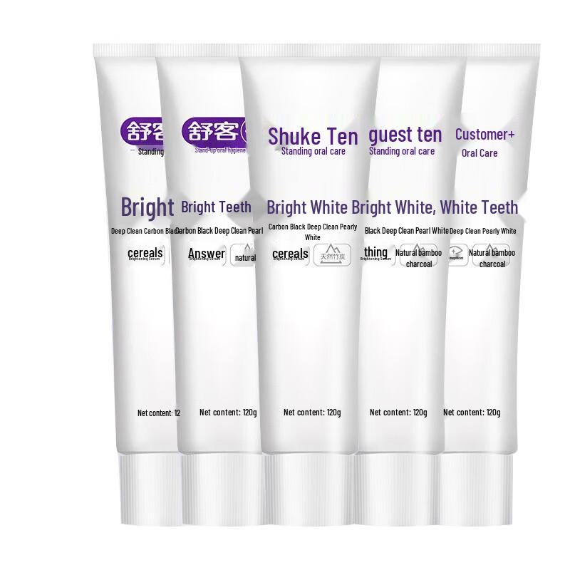 

Shuke+ Brightening White Bamboo Charcoal Mint Toothpaste 5-Pack