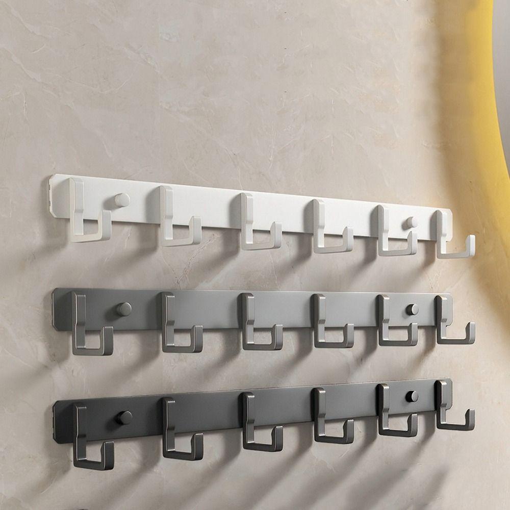Strong Adhesive Towels Robe Hook Black/White/Grey Door Back Clothes Hook  Bathroom