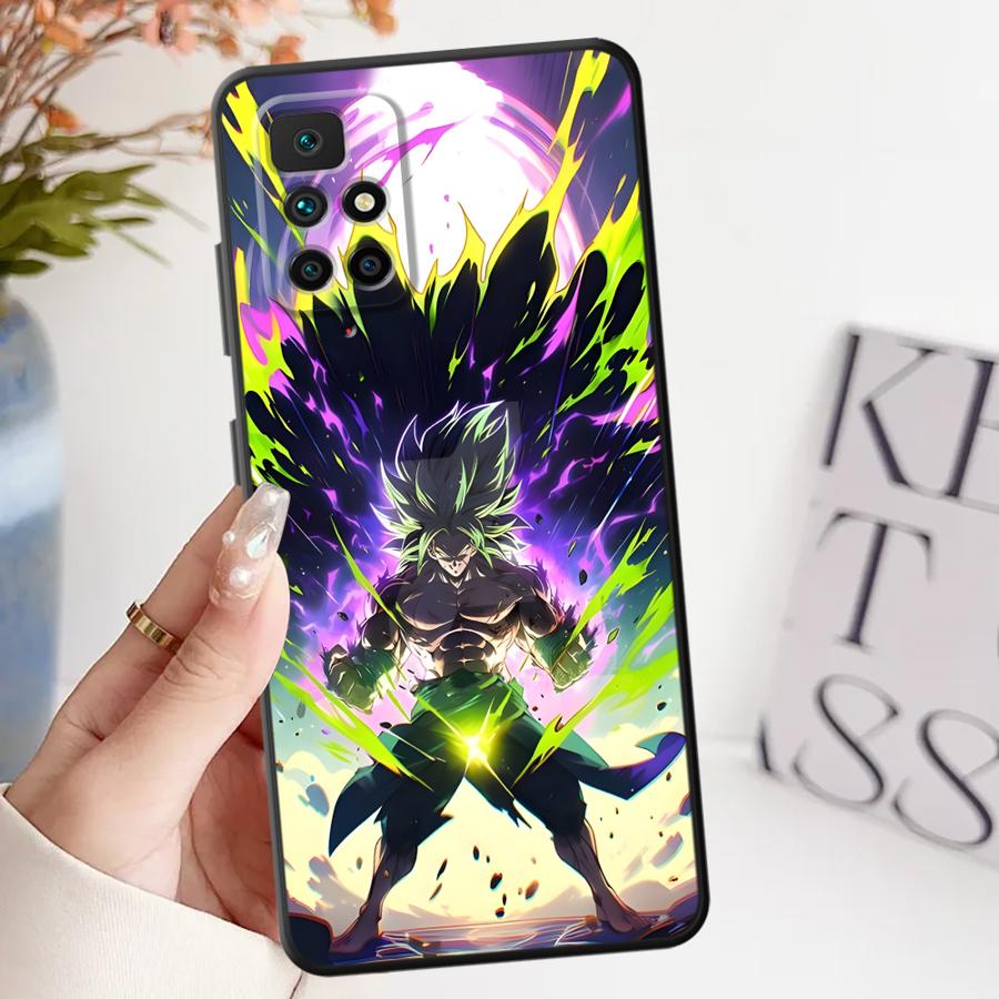 Black Soft Phone Cover Case for Xiaomi Redmi 13C A3 A4 10 K40 K80 Pro 12C A5 A1 A2 Plus 9 14C Cartoon Dragon Ball Goku
