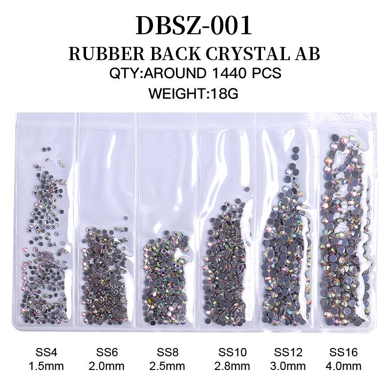 Long Bag Nail Art Jewelry Glass Flat Bottom Diamond Nail Art Diamond Nail Art Jewelry Mixed
