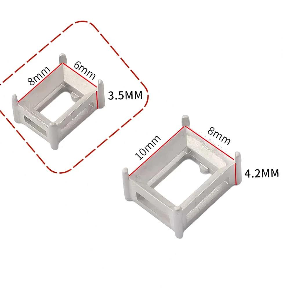 10/20PCS Stainless Steel Empty Claw Setting Multi Shape for Fancy Rhinestones Base Claw Sewing Accessories Crystal Stones Holder