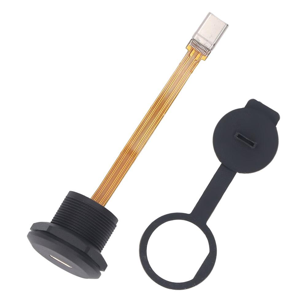 IP67 Waterproof Type C 3.1 Panel Mount Connector FPC Cable Connector Industrial Automation