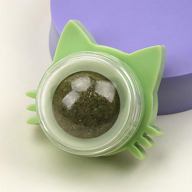 1pc Catnip Balls Funny Lickable Cat Snack Catnip Balls Kitten Playing Chewing Cleaning Teeth Toy for Small Medium Cats Pet Supplies
