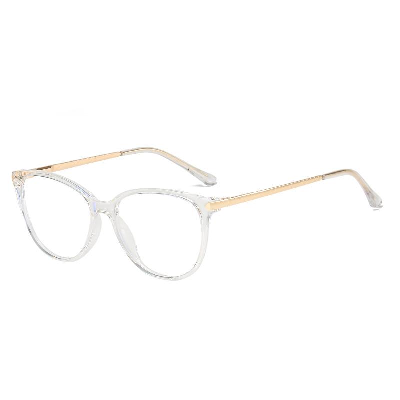 

2022 New Tr90 Spring Optical Glasses Frame European And American Personalized Cat Eye Anti-Blue Flat Glasses Men S And Women S Glasses