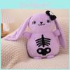 Purple Black Skull Rabbit Plush Toy Stuffed Animal Doll Bedroom Decoration Gift