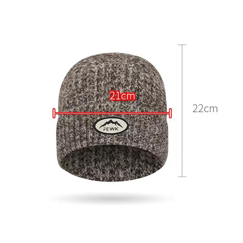 Winter Warm Women Knitted Cap Men Peak Wool Hat