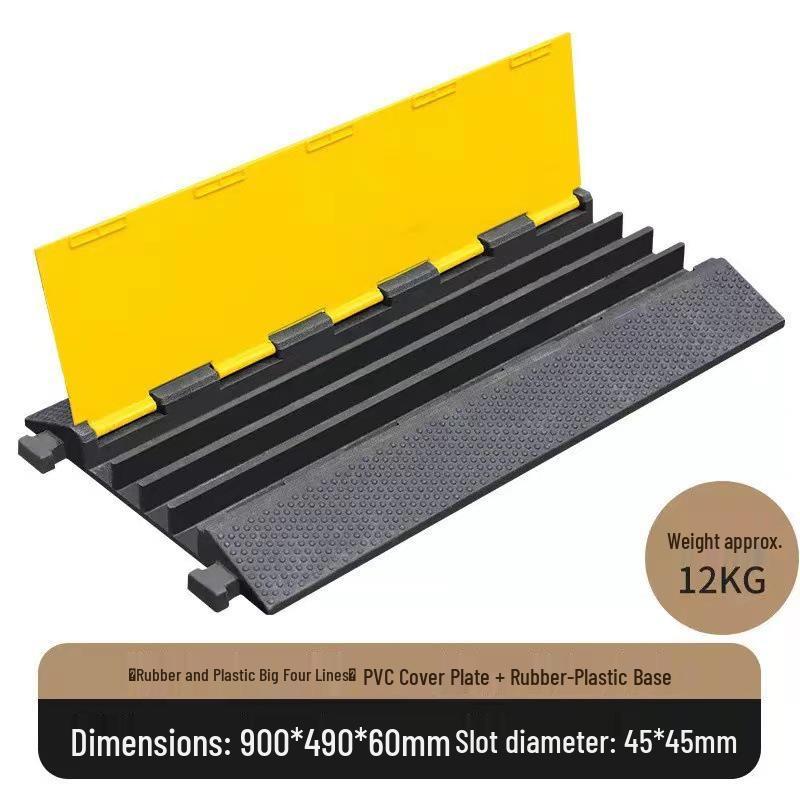 Rubber & Plastic Cable Trunking Speed Bump: Anti-Crush Plate for Ground Wire Protection - Indoor/Outdoor Cable Channel