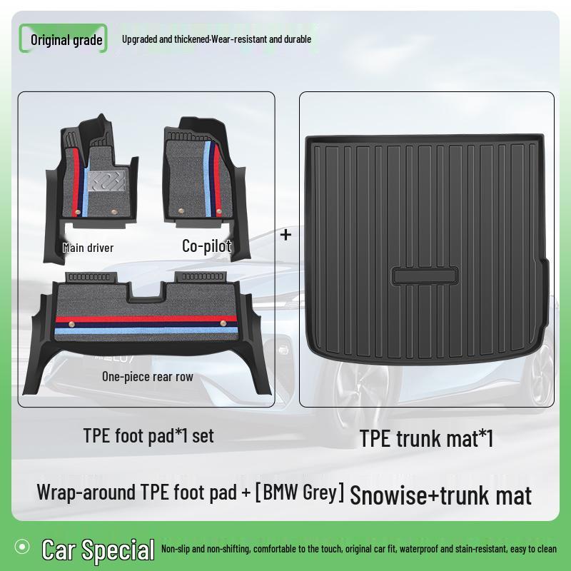 Full Coverage TPE Floor Mats for 26 BYD Song PRO Models - Custom Car Carpet Accessories
