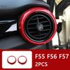 Auto Innenraum ABS Kunststoff Dekorationsabdeckung Roter Modifizierter Aufkleber für BMW MINI Cooper S F54 F55 F56 F57 F60 CLUBMAN Autozubehör