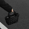 Uniquely Designed Woven Tote Bag, Women's Fashionable Pleated Crossbody Bag, High-end Single Shoulder Handbag