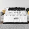 Boarding Pass Trend Style Funny Fashion Soft Blanket Travel Flight Backpacker Boarding Pass Ticket