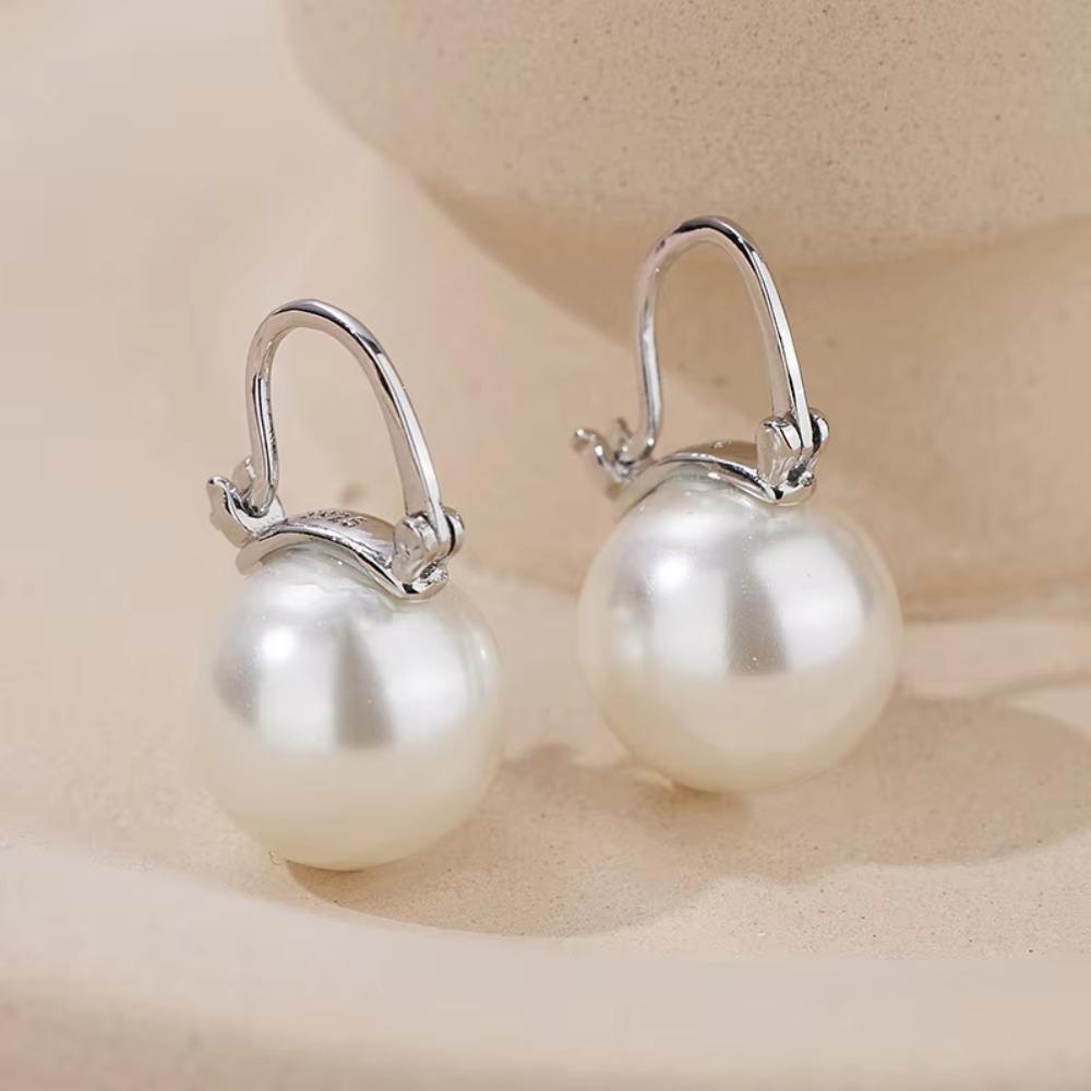 Ice Jade Jade Bead Earrings Circle Earrings Jewelry Gentle Ear Buckle Women